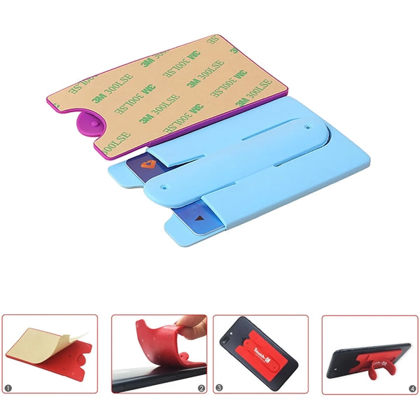Silicone Card Holder With Cell Phone Stand