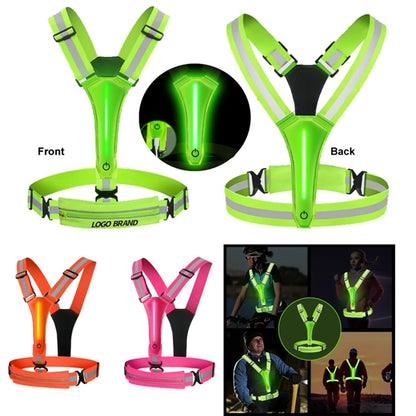 LED Light Up Night Walking Running Lightweight Safety Vest