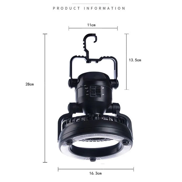 Portable Led Camping Lantern With Fan