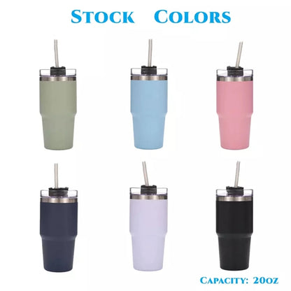 20 OZ Stainless Steel Straw Cup