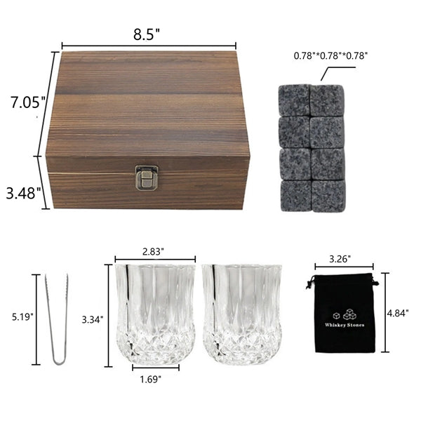 Whiskey Stones Glasses Set Gifts For Men