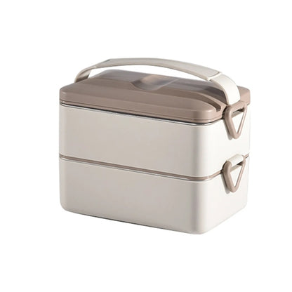 Stackable 2 Layer Stainless Steel Bento Box