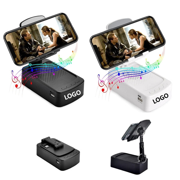 Adjustable Cell Phone Stand With Bluetooth Speaker