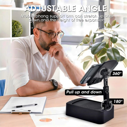 Adjustable Cell Phone Stand With Bluetooth Speaker