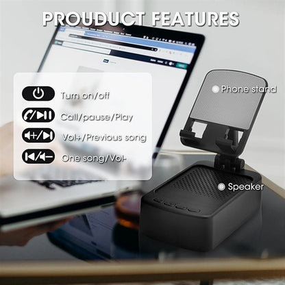 Adjustable Cell Phone Stand With Bluetooth Speaker