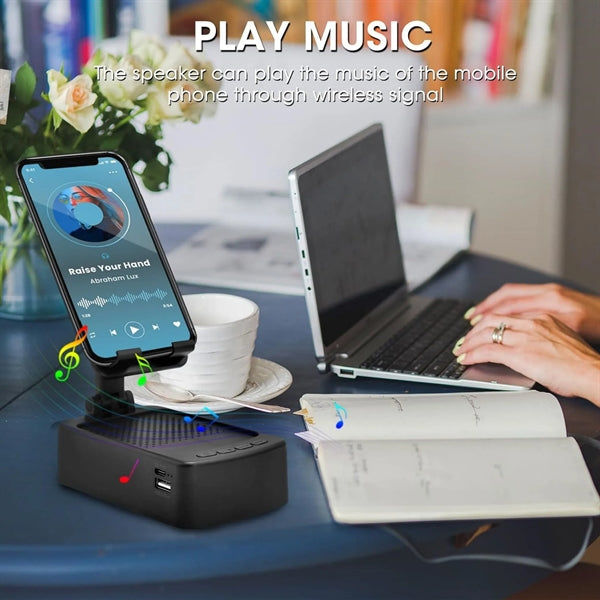 Adjustable Cell Phone Stand With Bluetooth Speaker