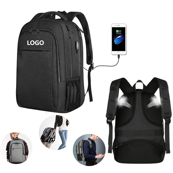 Large Travel Laptop Backpack With USB Charging Port