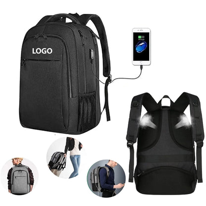 Large Travel Laptop Backpack With USB Charging Port