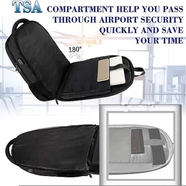 Large Travel Laptop Backpack With USB Charging Port