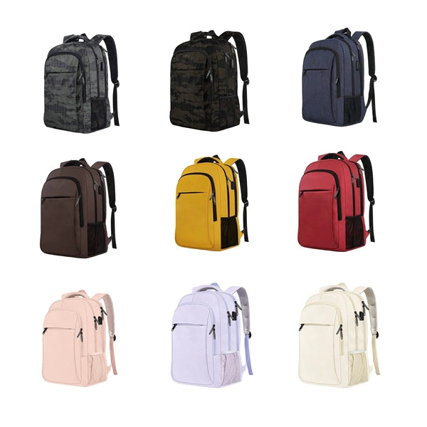 Large Travel Laptop Backpack With USB Charging Port
