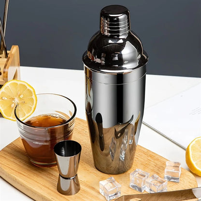 11pcs Cocktail Bartender Shaker Set with Bamboo Stand