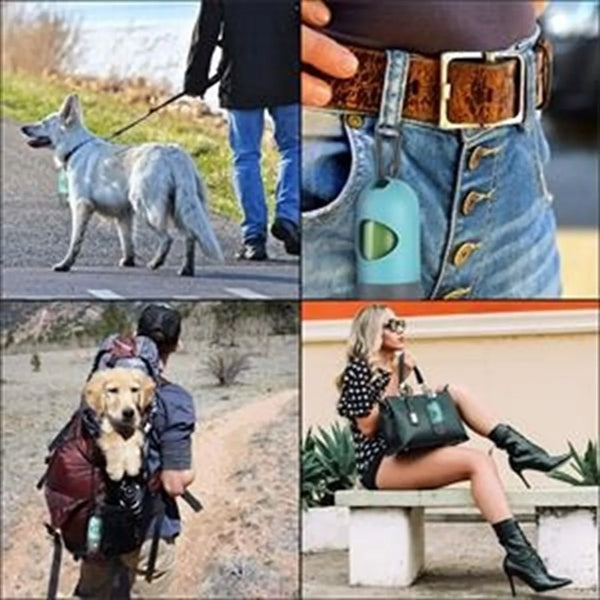 Dog Poop Bags Holder With Led Flashlight