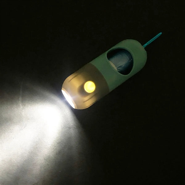 Dog Poop Bags Holder With Led Flashlight