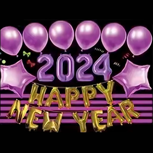 40inch Pink 2024 Number Balloons New Year Party Supplies