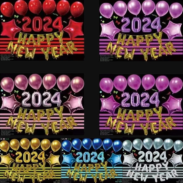 40inch Pink 2024 Number Balloons New Year Party Supplies