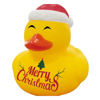 Christmas Bath Toy Rubber Mini Duck Snowflake Santa Hat