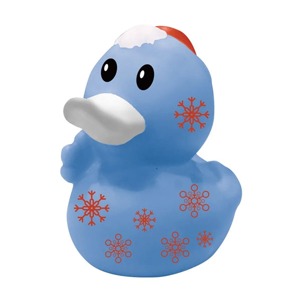Christmas Bath Toy Rubber Mini Duck Snowflake Santa Hat