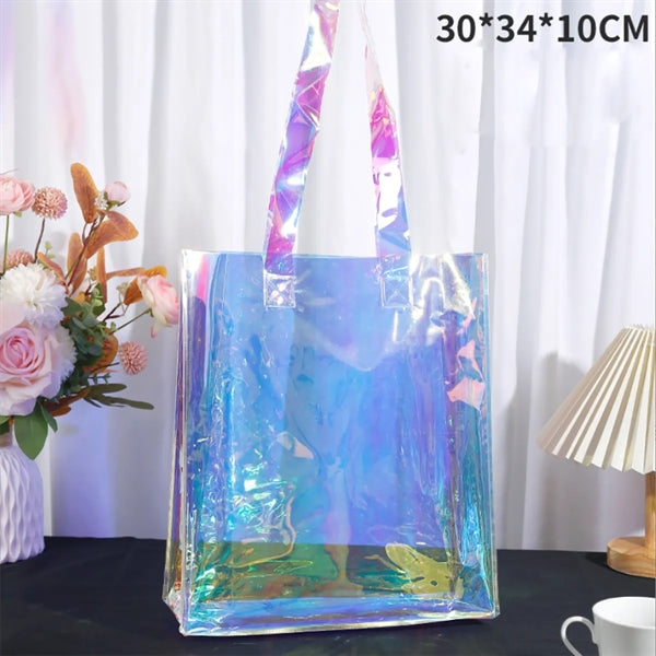 Clear Rainbow Shopping Tote Bag