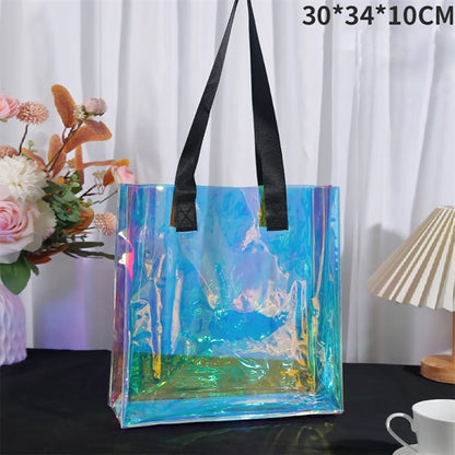 Clear Rainbow Shopping Tote Bag