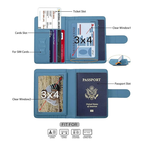 Passport Holder with Card Slots