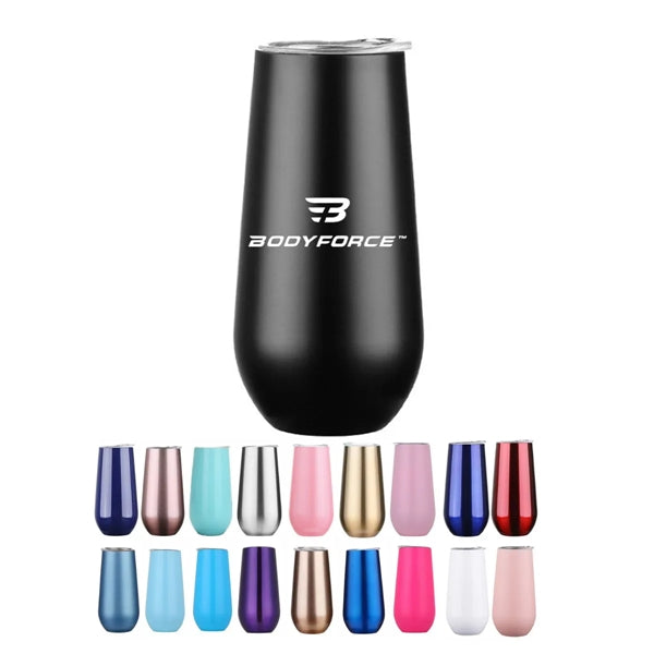 Stainless Steel Stemless Insulated Wine Tumbler With Lid