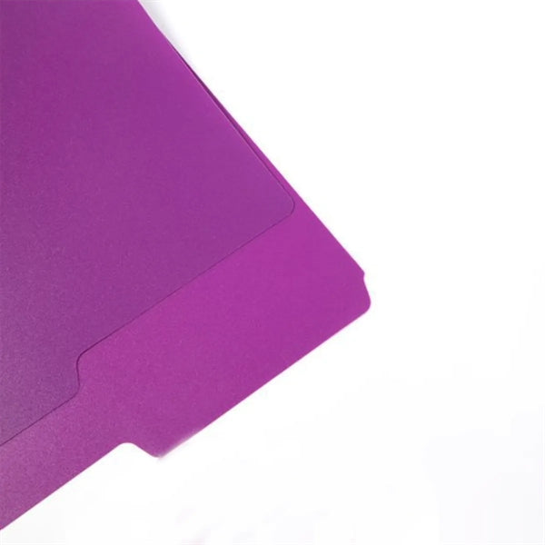 6pcs Letter Size Two-Tone Color File Folders