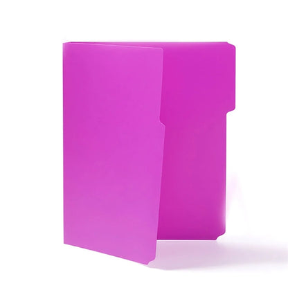 6pcs Letter Size Two-Tone Color File Folders