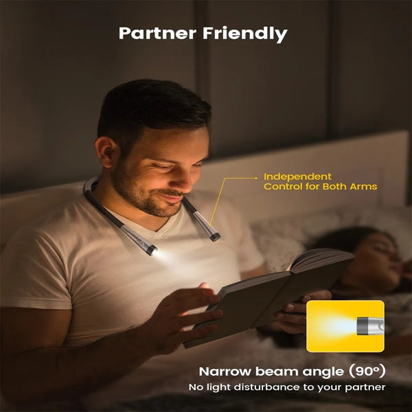 LED Neck Reading Lamp for Books in Bed