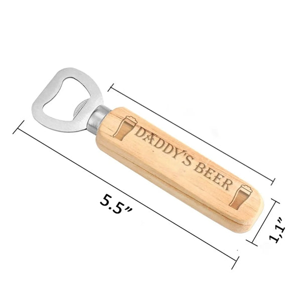 Wood Handle Handheld Beer Bottle Openers