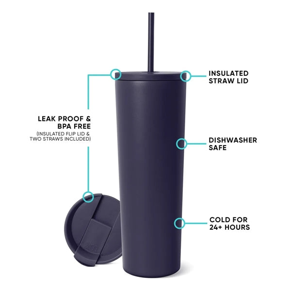 20 OZ  Stainless Steel Insulated Tumbler with Lid and Straw