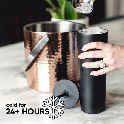 20 OZ  Stainless Steel Insulated Tumbler with Lid and Straw