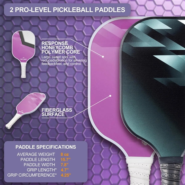 Pickleball Set with Rackets, Pickle Ball Paddle