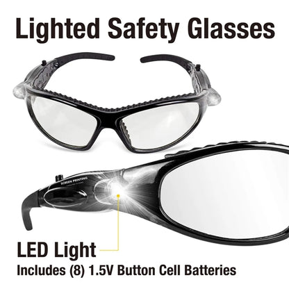 Lighted safety glasses