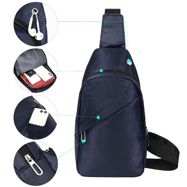 DURABLE SLING BAG BACKPACK ( 6" x 11.5" x 2.2" )