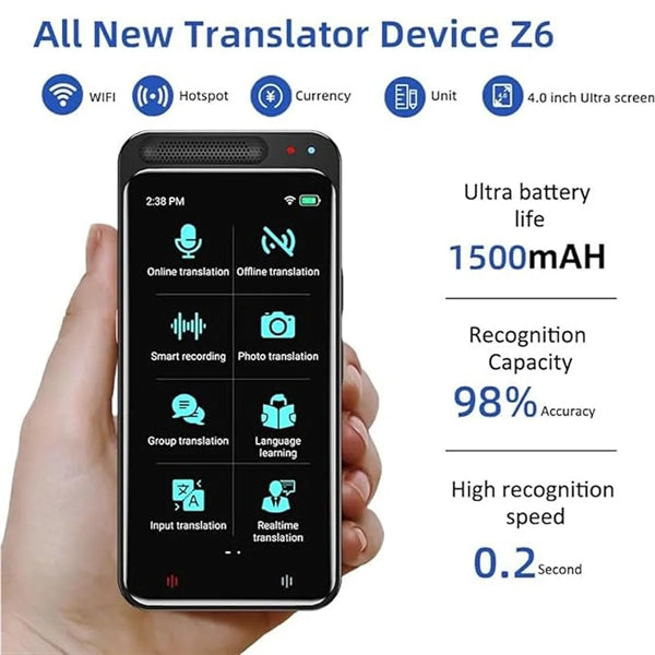 Language Two Way Real-Time Translator Device