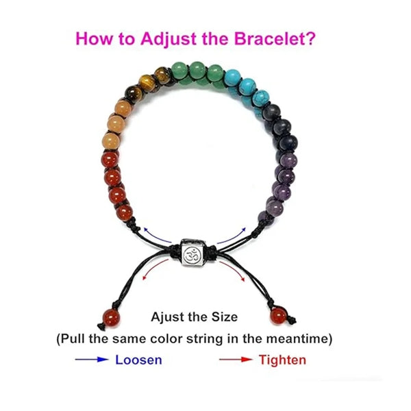 Yoga Stone Beads Bracelets Meditation Relax Anxiety Bangle