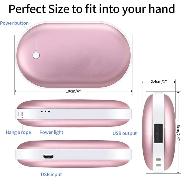 Rechargeable USB Hand Heater Battery Pocket Warmer Powerbank