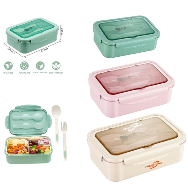 Custom Bento Lunch Box With Spoon & Fork