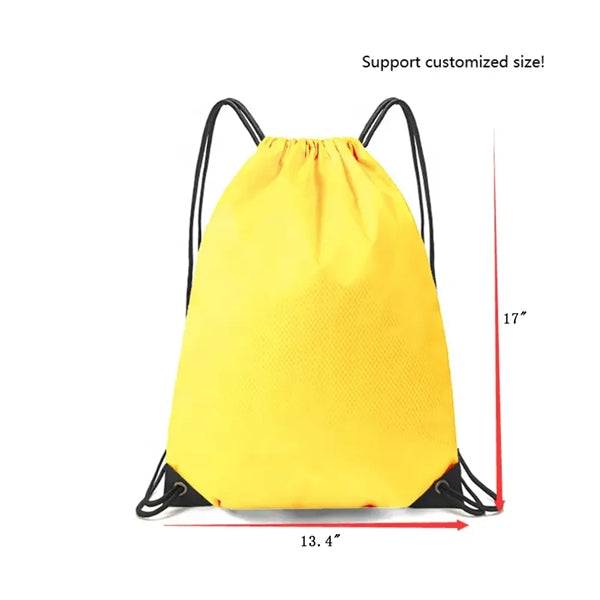 17"x13.4" Polyester Drawstring Backpacks