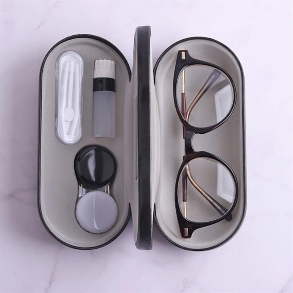 2 in 1 Double Sided Portable Contact Lens Case and Glasses C