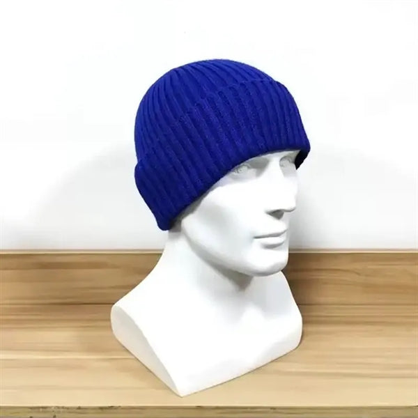 Knit Beanie Cap with Cuff/ Knitting Hats