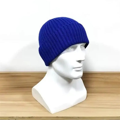 Knit Beanie Cap with Cuff/ Knitting Hats