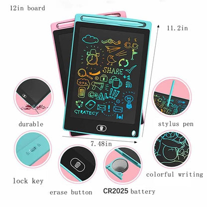 LCD Writing Tablet Drawing Toddler Toys Doodle Board 12in