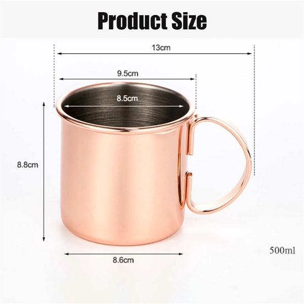 14 oz.Custom Classic Stainless Steel Moscow Mule Mugs