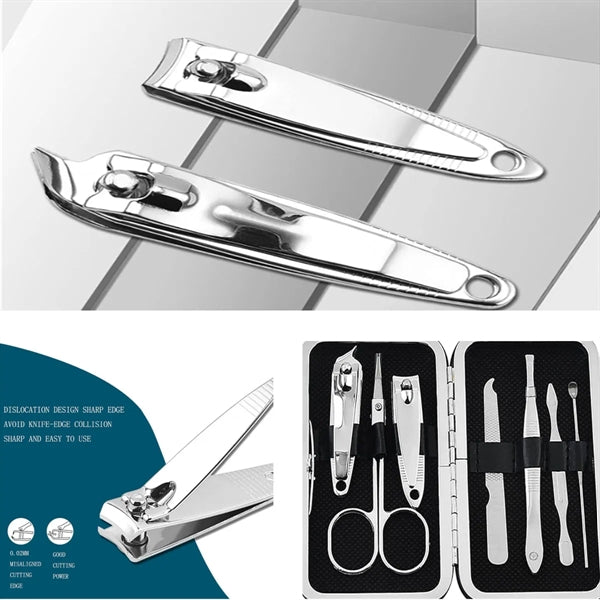 7pcs Stainless Steel Nail Clipper Tool Set All Over Printing
