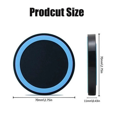 10W Round Protable Wireless Charger Fast Charging Dock Pad