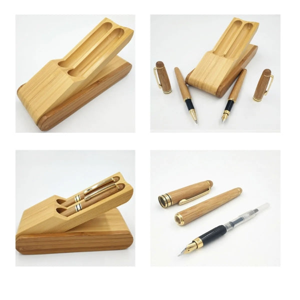 Creative Bamboo Gel Ink Pen Set