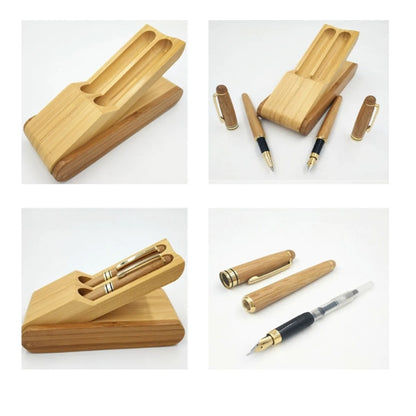 Creative Bamboo Gel Ink Pen Set