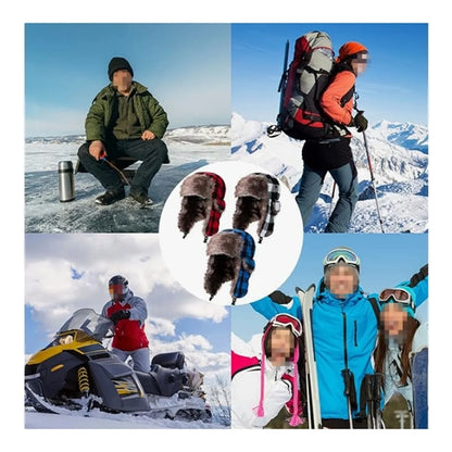 WarmThick Winter Windproof Unisex Plaid Trapper Hat