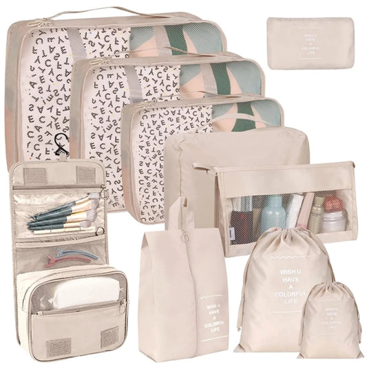 10 Pcs Set Packing Cubes for Travel
